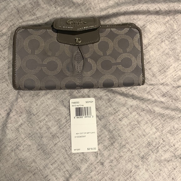 Coach grey wallet - Picture 1 of 4